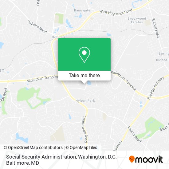 Mapa de Social Security Administration