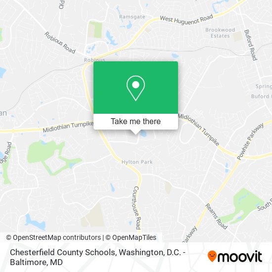 Mapa de Chesterfield County Schools