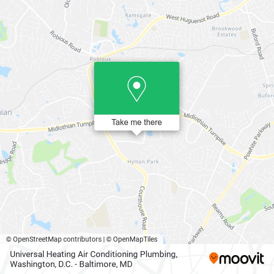 Mapa de Universal Heating Air Conditioning Plumbing