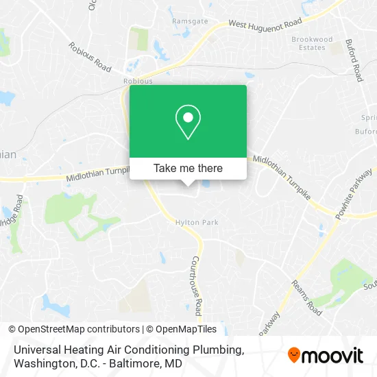 Universal Heating Air Conditioning Plumbing map