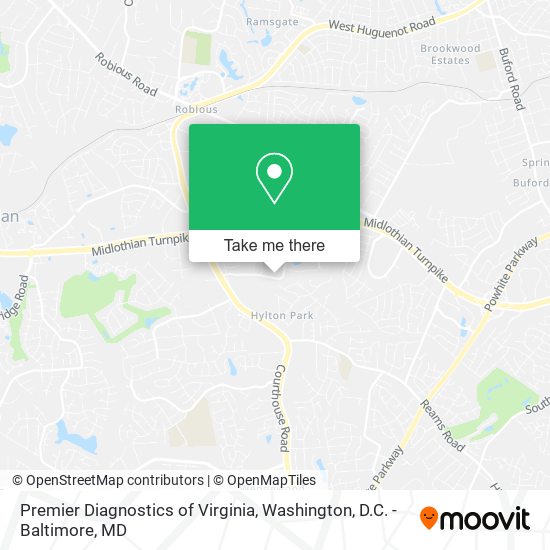 Premier Diagnostics of Virginia map