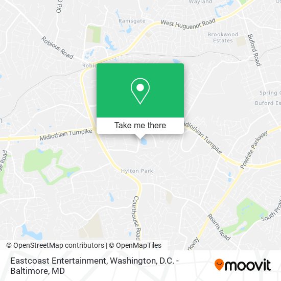 Eastcoast Entertainment map