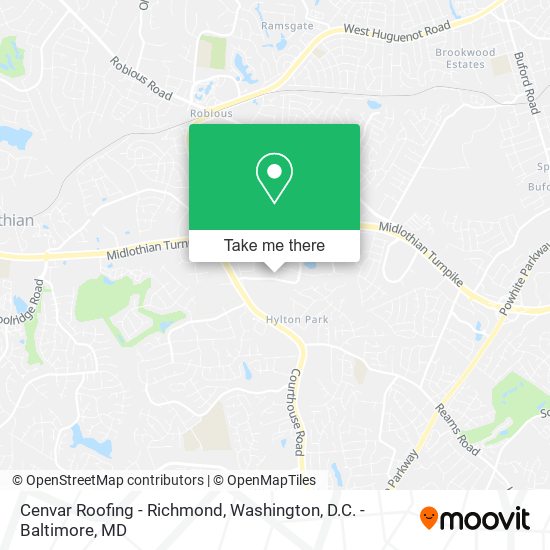 Mapa de Cenvar Roofing - Richmond
