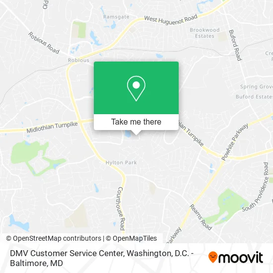 DMV Customer Service Center map