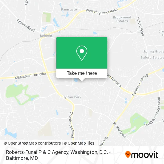 Roberts-Funai P & C Agency map