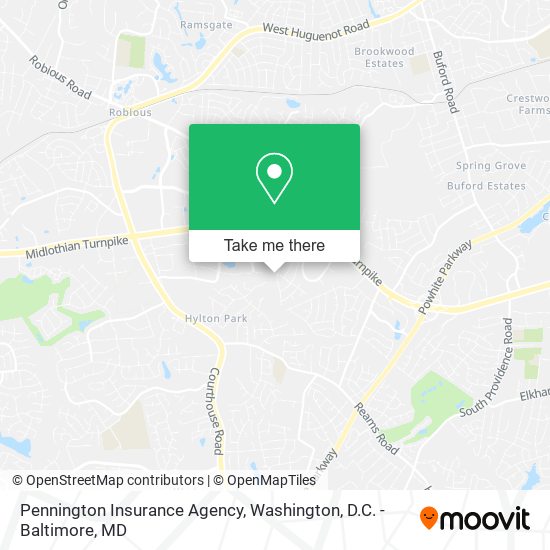 Mapa de Pennington Insurance Agency