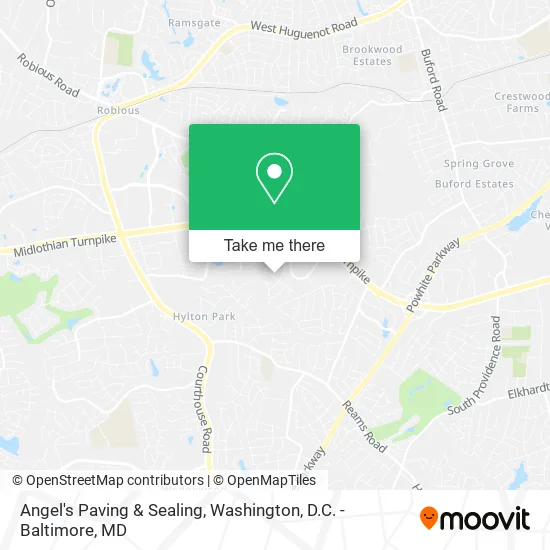 Angel's Paving & Sealing map