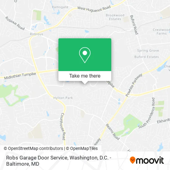Robs Garage Door Service map