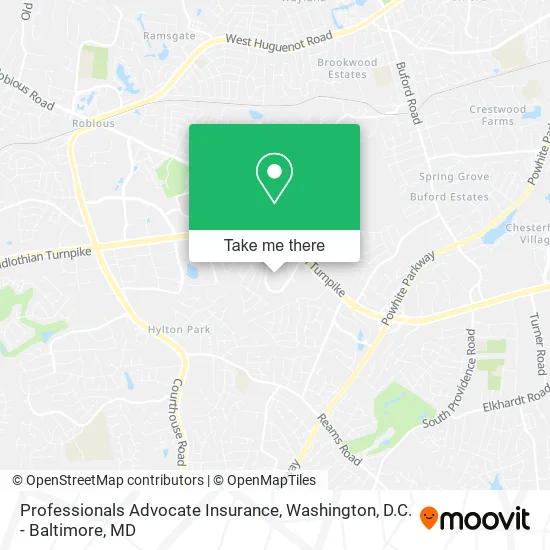 Professionals Advocate Insurance map