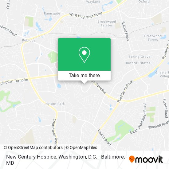 New Century Hospice map