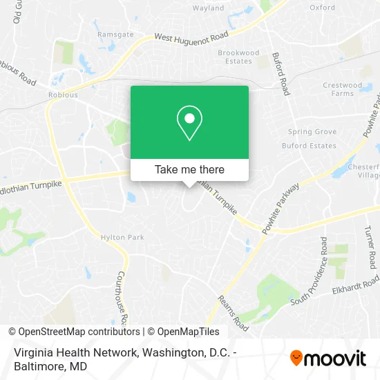 Virginia Health Network map