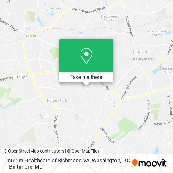 Interim Healthcare of Richmond VA map