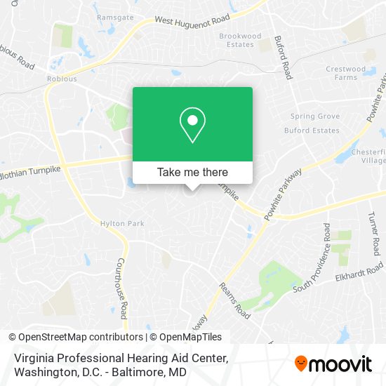 Virginia Professional Hearing Aid Center map