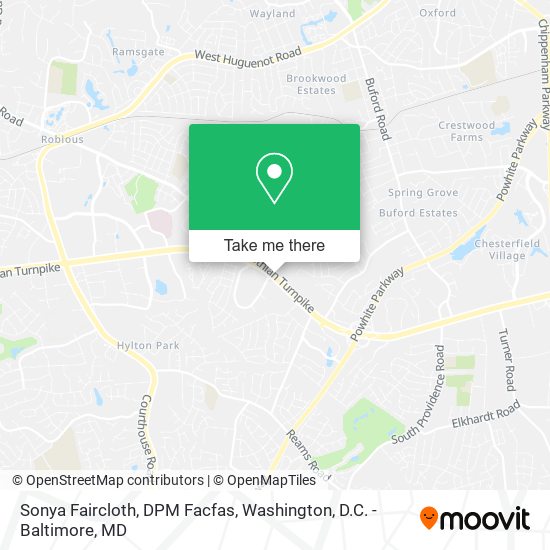 Sonya Faircloth, DPM Facfas map