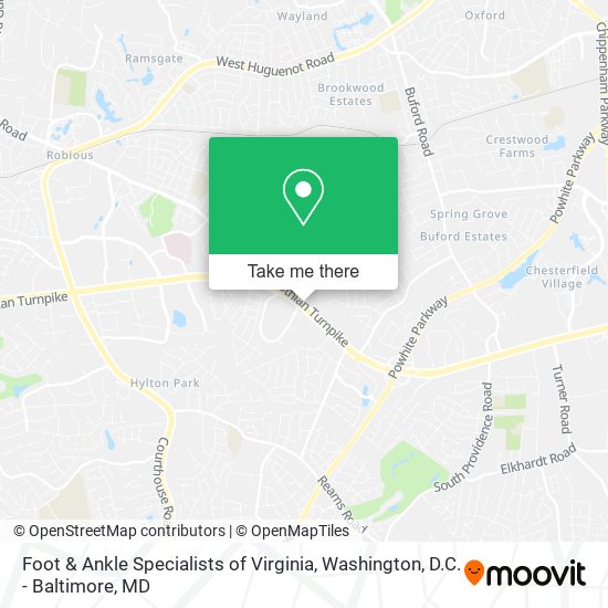 Mapa de Foot & Ankle Specialists of Virginia