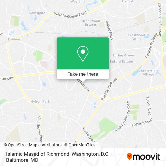 Islamic Masjid of Richmond map