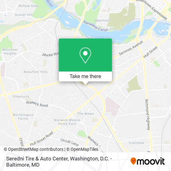 Mapa de Seredni Tire & Auto Center
