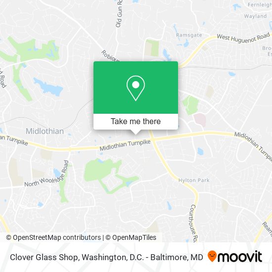 Clover Glass Shop map