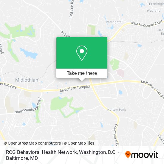 Mapa de RCG Behavioral Health Network