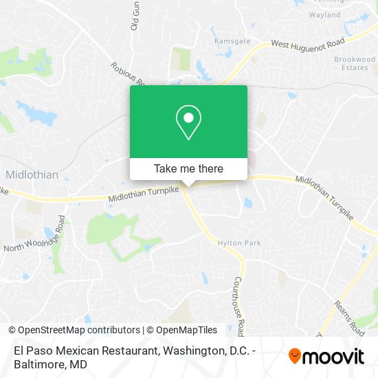 El Paso Mexican Restaurant map