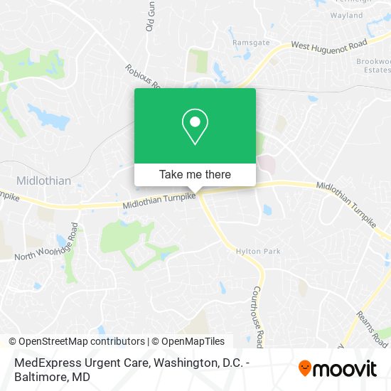 Mapa de MedExpress Urgent Care