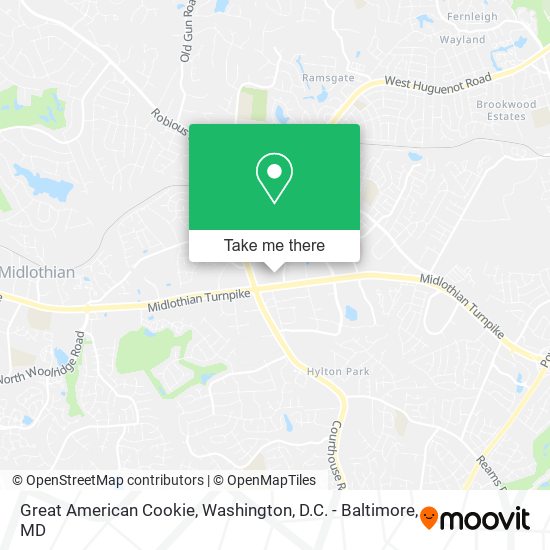 Great American Cookie map