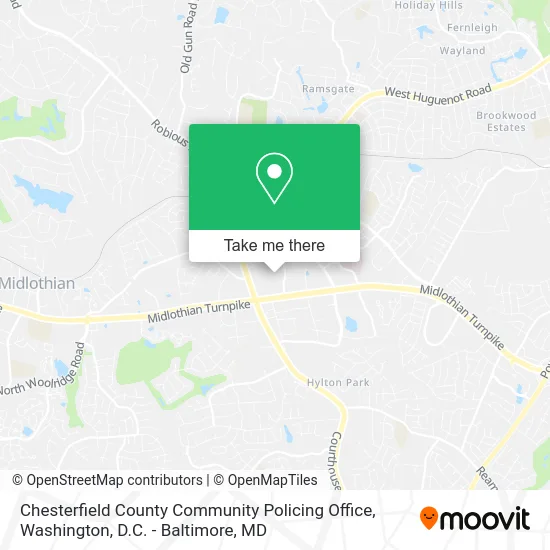 Chesterfield County Community Policing Office map