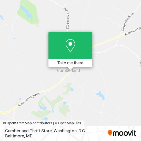 Cumberland Thrift Store map