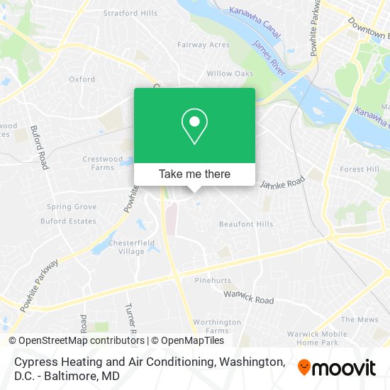Mapa de Cypress Heating and Air Conditioning
