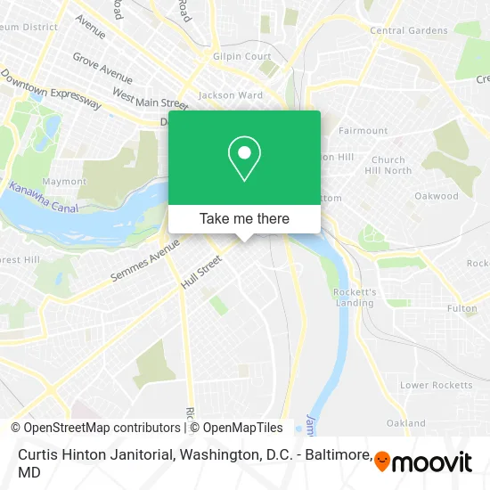 Curtis Hinton Janitorial map