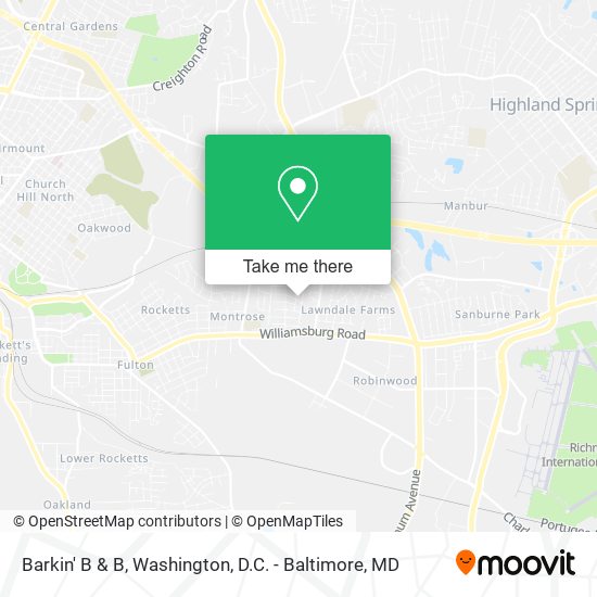 Barkin' B & B map