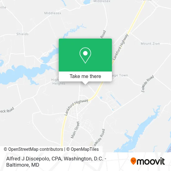 Alfred J Discepolo, CPA map