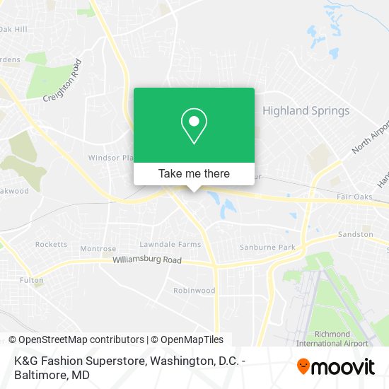K&G Fashion Superstore map