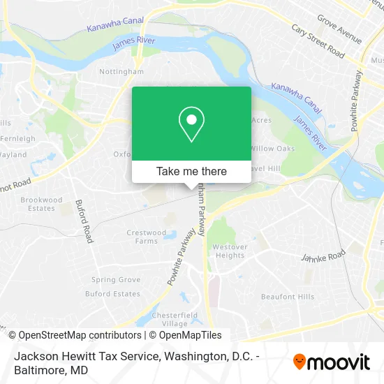 Jackson Hewitt Tax Service map