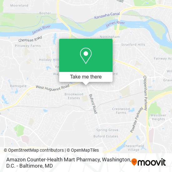Mapa de Amazon Counter-Health Mart Pharmacy