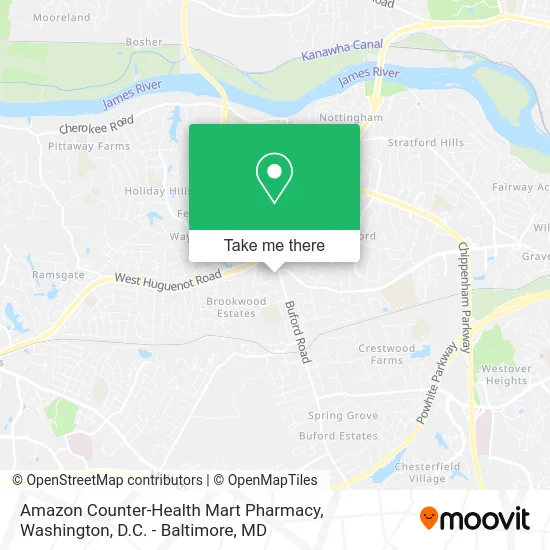 Amazon Counter-Health Mart Pharmacy map