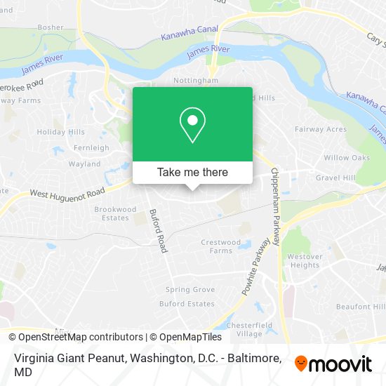 Virginia Giant Peanut map