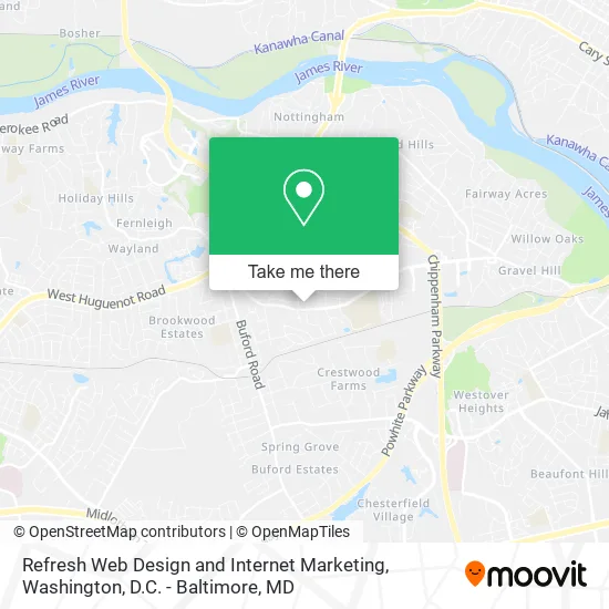 Refresh Web Design and Internet Marketing map