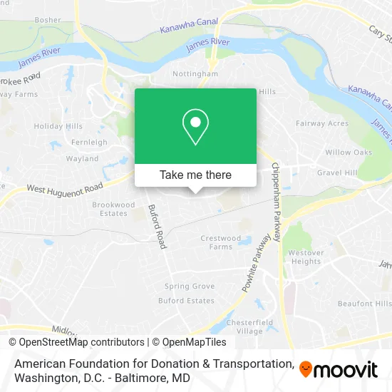 American Foundation for Donation & Transportation map