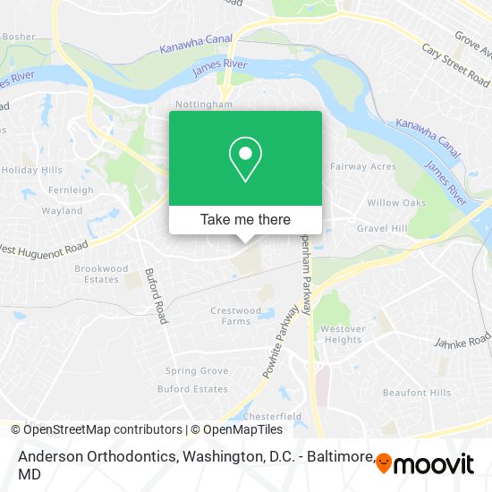 Anderson Orthodontics map