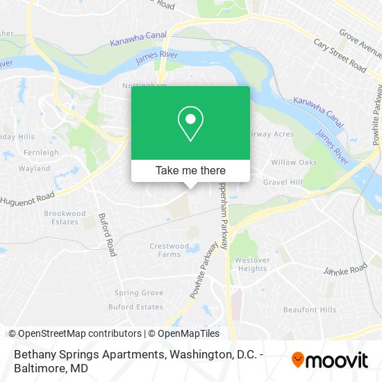 Mapa de Bethany Springs Apartments
