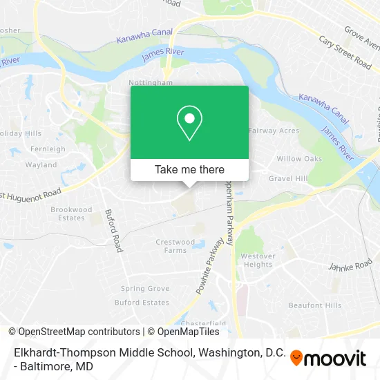 Elkhardt-Thompson Middle School map