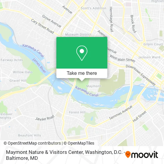 Maymont Nature & Visitors Center map