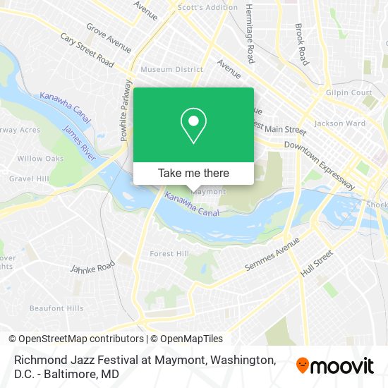 Richmond Jazz Festival at Maymont map