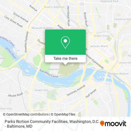 Parks Rcrtion Community Facilities map