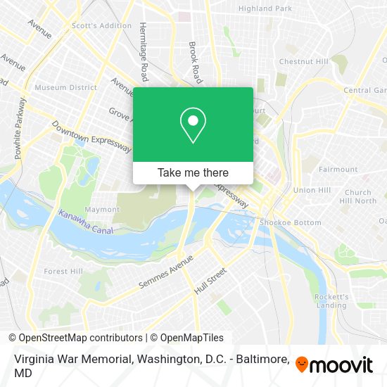 Virginia War Memorial map