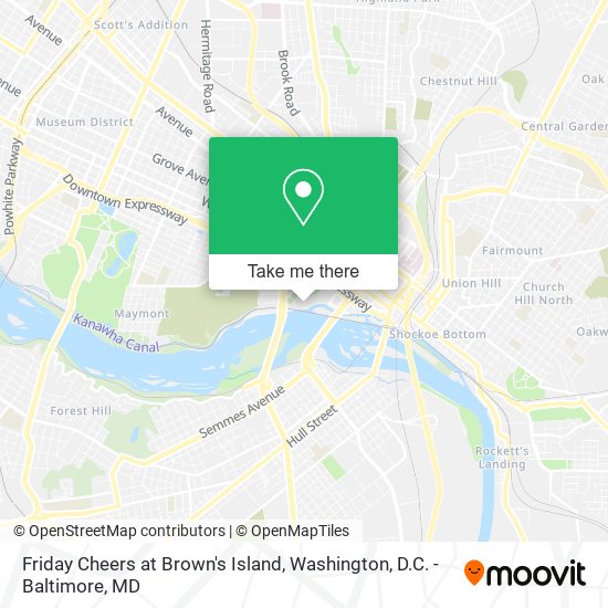 Friday Cheers at Brown's Island map