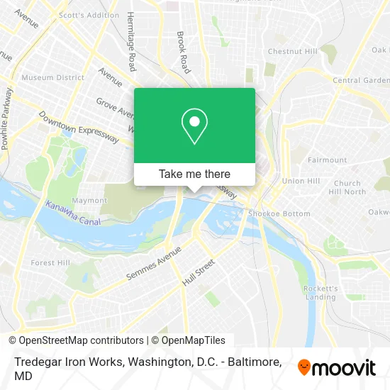 Tredegar Iron Works map