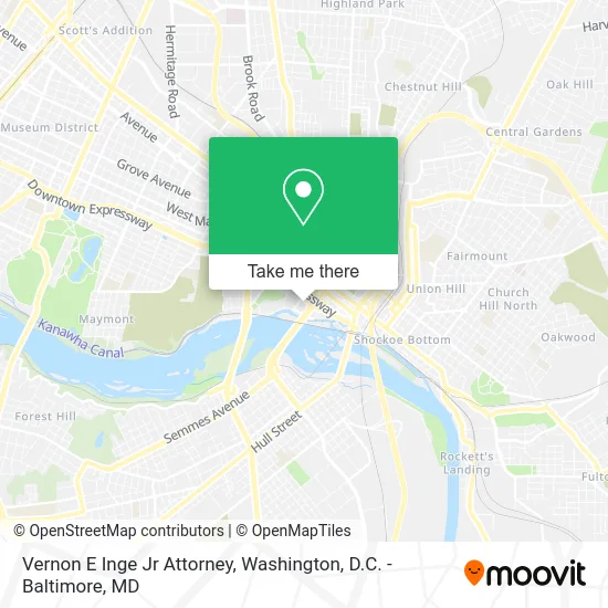 Vernon E Inge Jr Attorney map