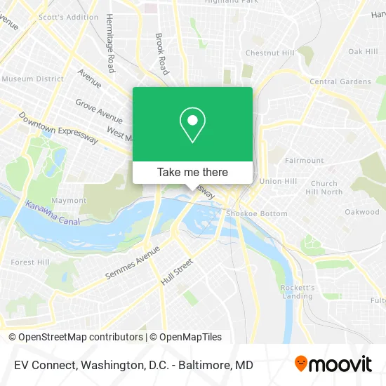 EV Connect map